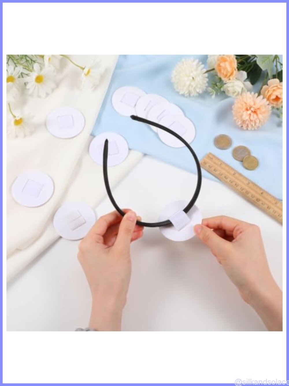 10 Pcs PU Hair Band Pad Felt Round Headband Bases for DIY Fascinators - Picture 2 of 6